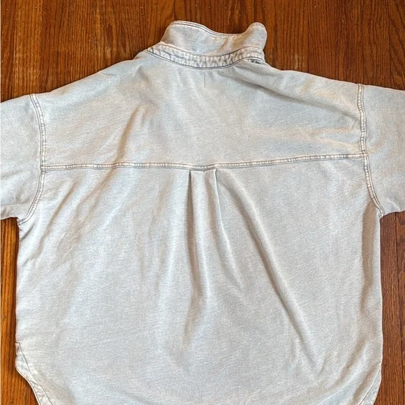 Z Supply Light Blue Casual Shirt Shacket - Picture 4 of 4